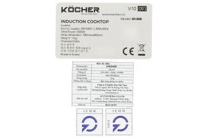 Bếp từ 3 vùng nấu âm Kocher DI-355 6500W