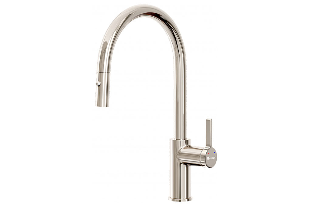 Vòi rửa bát dây rút Konox Alto Nickel