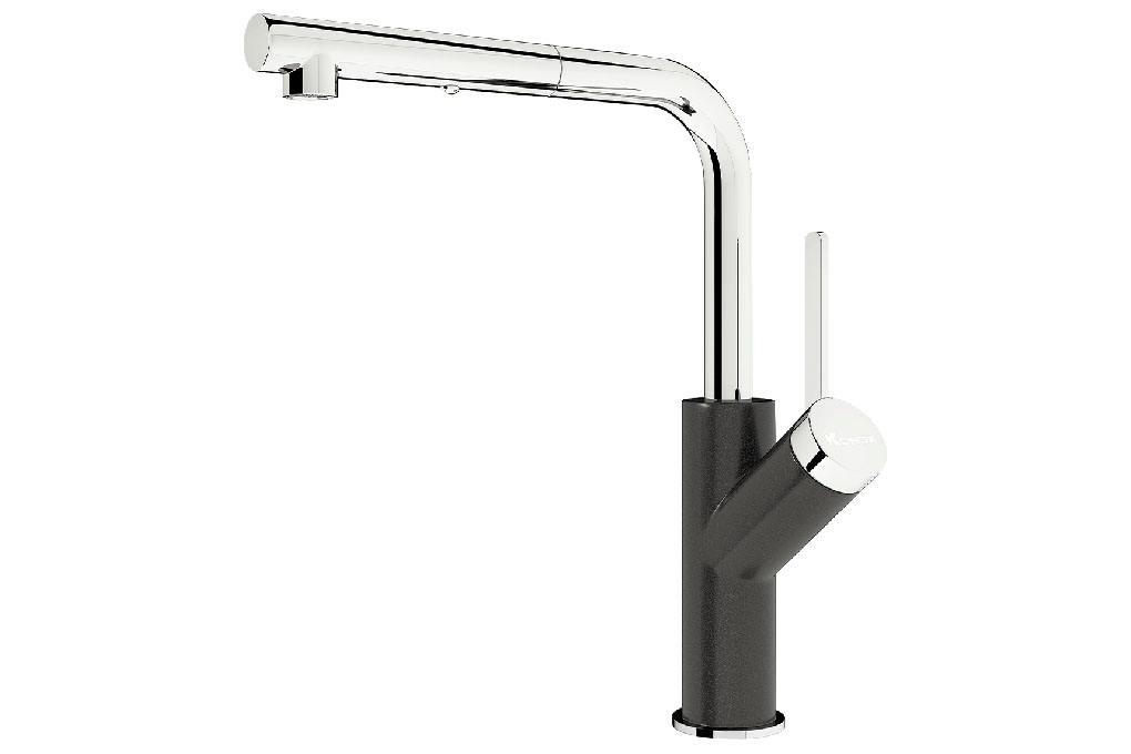 Vòi rửa bát dây rút Konox Artan Black