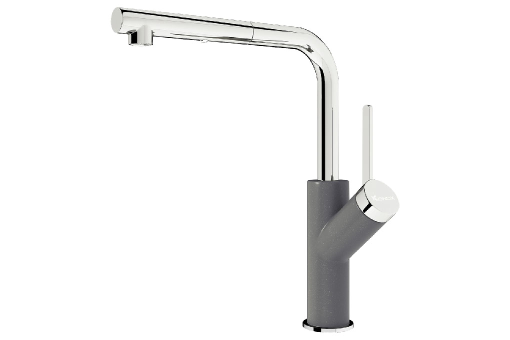Vòi rửa bát dây rút Konox Artan Grey