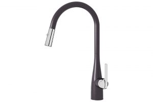Vòi rửa bát dây rút Konox Curva Black