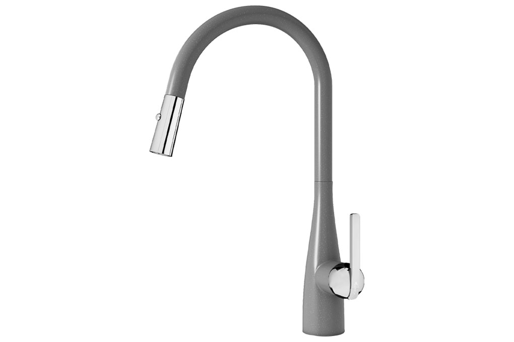 Vòi rửa bát dây rút Konox Curva Grey