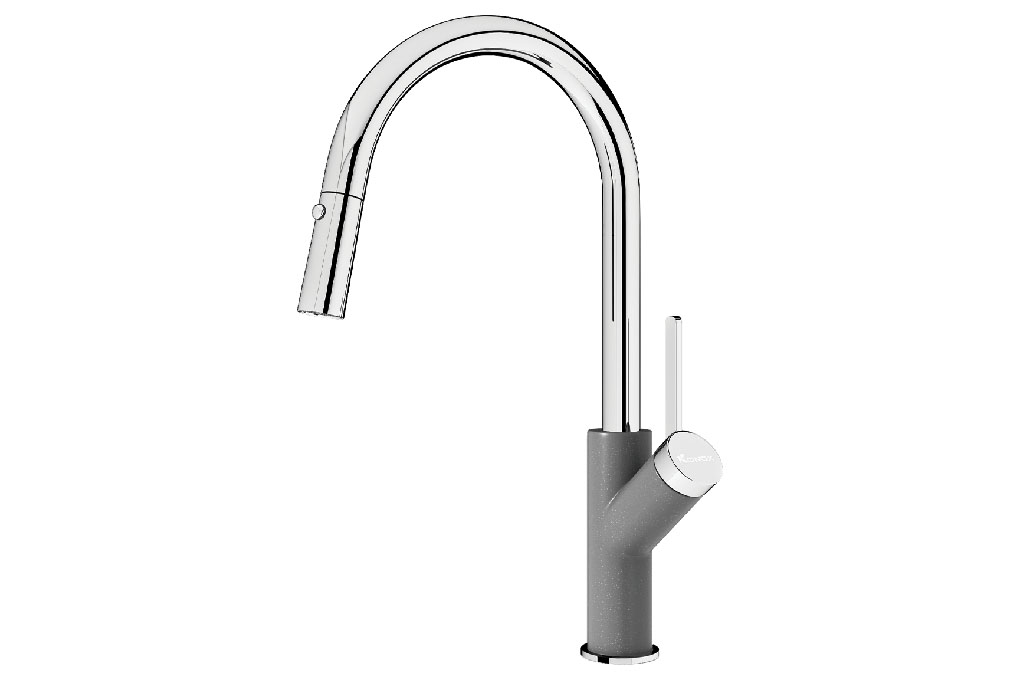 Vòi rửa bát dây rút Konox Ponte Grey