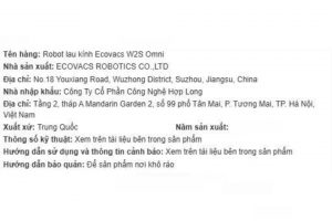 Robot lau kính Ecovacs W2S Omni