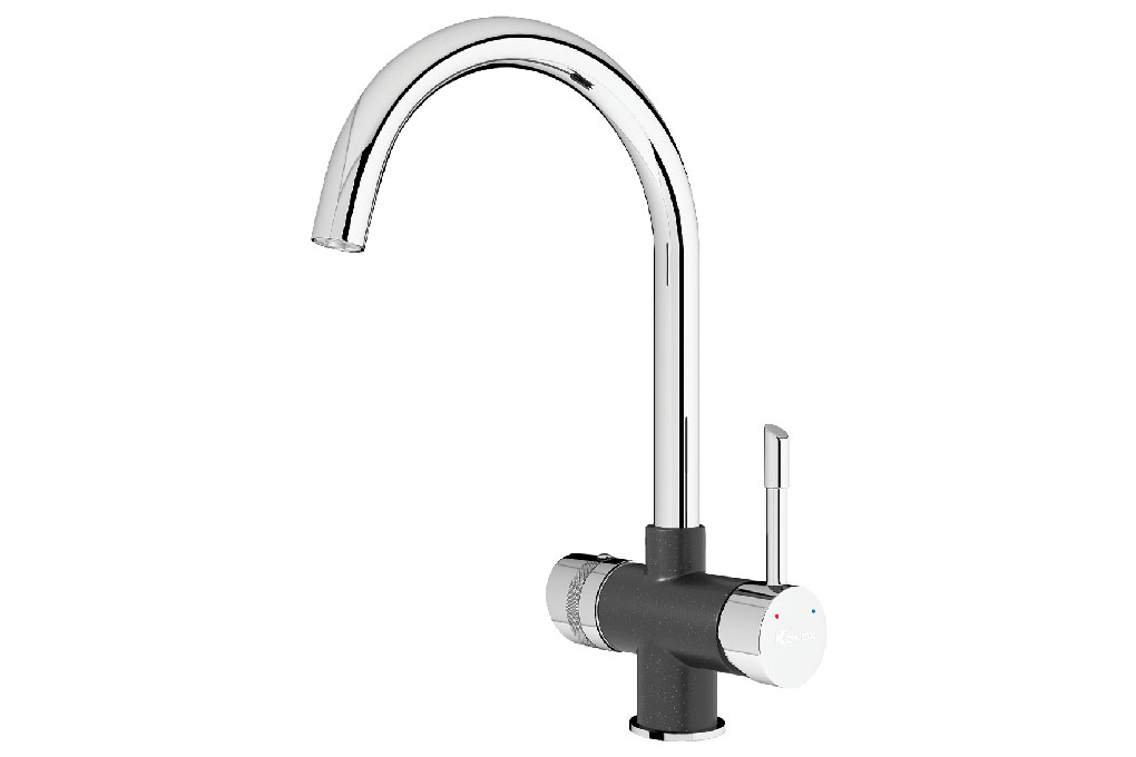 Vòi rửa bát Konox ba đường nước Trim Water Black