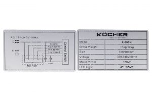 Máy hút mùi âm tủ Kocher TURBO X-350N