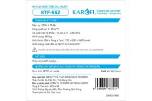 Máy lọc tổng đầu nguồn Karofi KTF-552