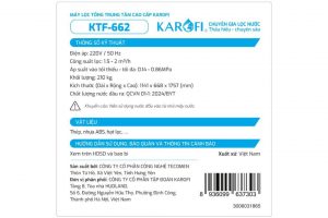 Máy lọc tổng đầu nguồn Karofi KTF-662