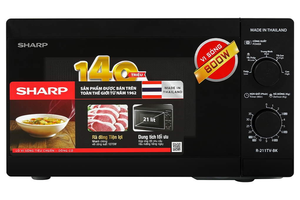 Lò vi sóng Sharp R-211TV-BK 21 lít